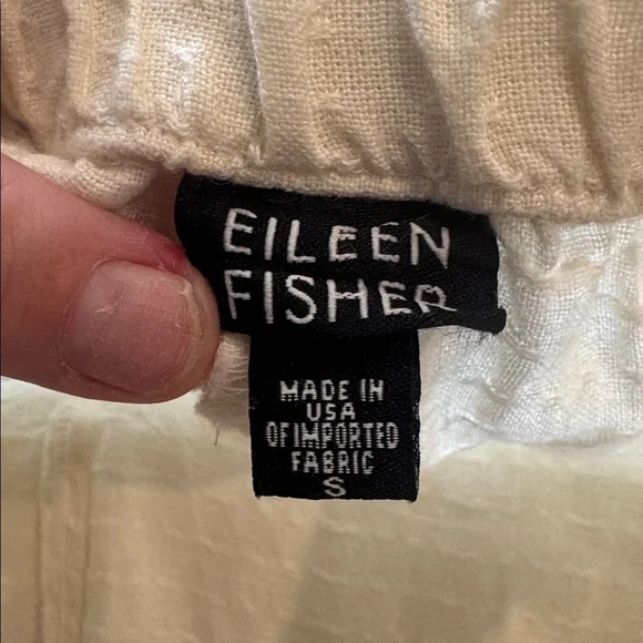 Eileen Fisher Off-White Relaxed Pants - Picture 4 of 4